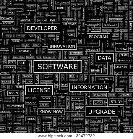 SOFTWARE. Seamless vector pattern.