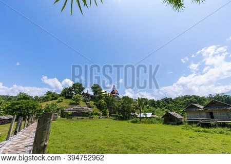 Rice Fields And Sutongpe Wooden Bridges, Mae Hong Son Province, Northern Thailand
