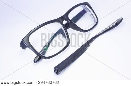 Broken Eyeglass Or Spectacle Or Reading Glass Frame