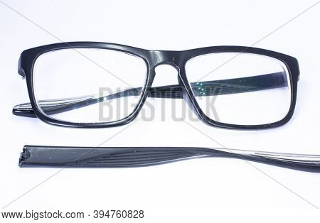 Broken Eyeglass Or Spectacle Or Reading Glass Frame