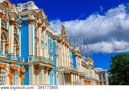 Catherine Palace Is A Rococo Palace Located In The Town Of Tsarskoye Selo (pushkin), 30 Km South Of 