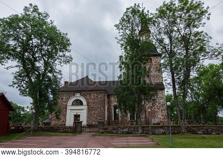 Finland, Aland Islands, Marienhamn, August 2019: All-scandinavian Maritime Cathedral In Yomala, A 12