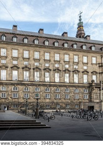 Copenhagen, Denmark - Oct 19, 2018: State Government Office (folketinget) Building In Classic Europe