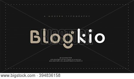 Minimal Modern Alphabet Fonts. Typography Minimalist Urban Digital Fashion Future Creative Logo Font