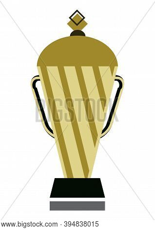 Golden Color, Champion's Trophy Vector Graphic Design