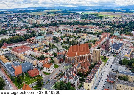 Aerial View Of The Wonderful City Of Nysa In Poland
