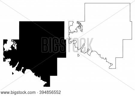 Ramsey County, North Dakota State (u.s. County, United States Of America, Usa, U.s., Us) Map Vector 