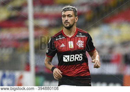 Rio, Brazil - November 14, 2020: De Arrascaeta Player In Match Between Flamengo And Atletico-go By B