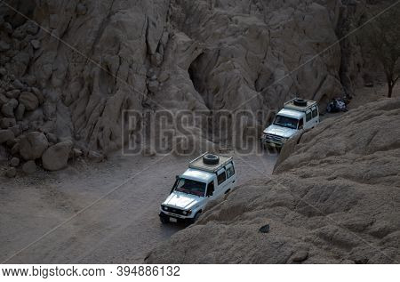Toyota jeep popular for desert safari. Sharm El Sheikh, Egypt on November 8, 2020