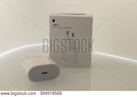 Frankfurt, Germany - November 13th 2020: A German Photographer Bought The New Iphone 12 Pro Max With