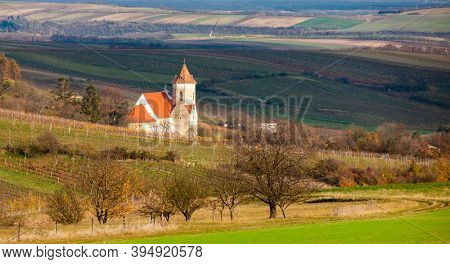 Falkenstein church  in autumn, Austria