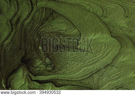 Green Multichrome Shimmer Abstract Background. Make Up Concept.beautiful Stains Of Liquid Nail Laque