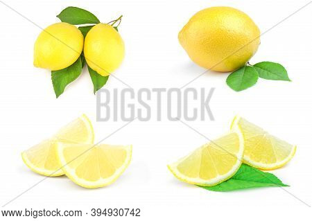 Collection Of Limons Isolated On A White Cutout