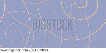 Tangled Scrawl Wallpaper. Yelllow Abstract Circle Artwork. Modern School Design. Blue Geometric Circ