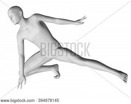 Grey 3D Maneken Yoga Poses