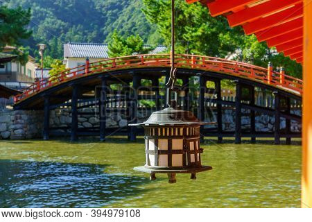 View Of The Itsukushima Shrine, At High Tide, In Miyajima (itsukushima) Island, Japan