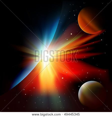Abstract Space Background With Stars