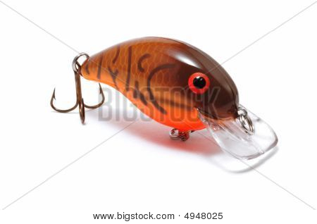 Crankbait marrone con ventre arancio