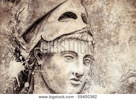 Sketch made with digital tablet of general pericles