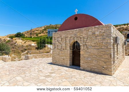 Monastery (friary) In Messara Valley At Crete Island In Greece. Messara - Is  Largest Plain In Crete