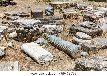 Monastery (friary) In Messara Valley At Crete Island In Greece. Messara - Is  Largest Plain In Crete
