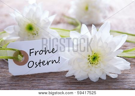 Label With Frohe Ostern
