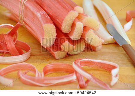 Fresh rhubarb