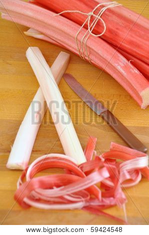 Fresh rhubarb