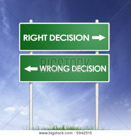 Tablero de la derecha mala decisión