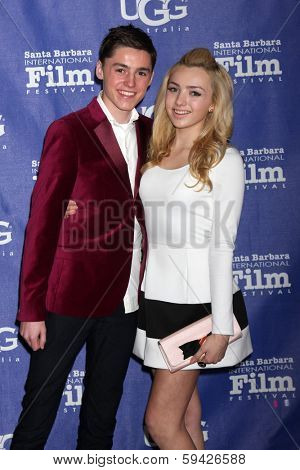 SANTA BARBARA - FEB 1:  Spencer List, Peyton List at the SBIFF Honors Cate Blanchett as Performer of the Year at Arlington Theater on February 1, 2014 in Santa Barbara, CA