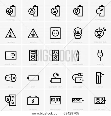 Electricity icons