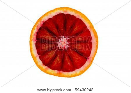 Slice Of Deep Red Ruby Grapefruit