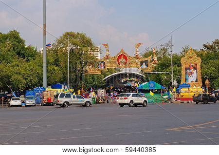 On The Street In Bangkok. Thailand.
