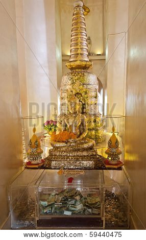 Buddha Statue Inside Golden Mountain In Bangkok