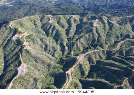 공중에서 임업 슬로프