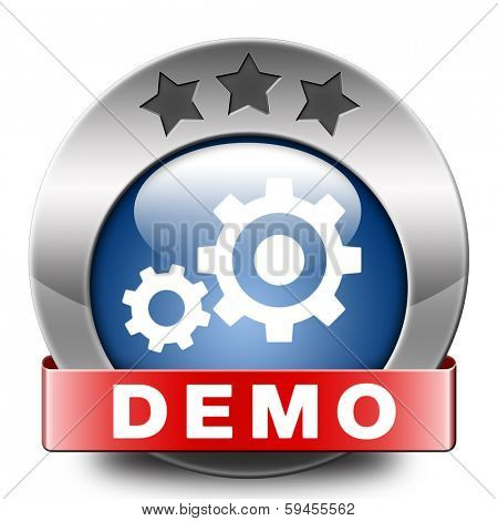 Demo icon download button for free trial demonstration