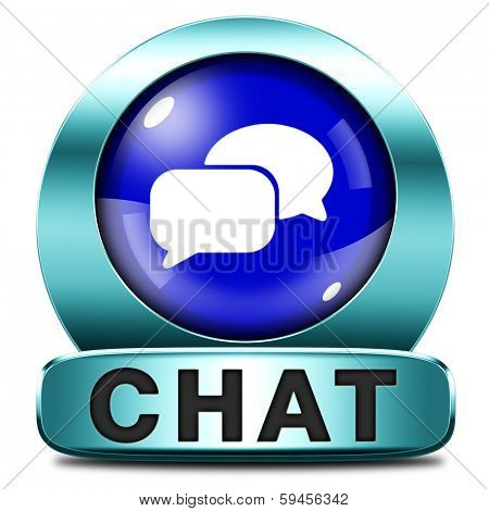 live chat icon. Chatting online button. 