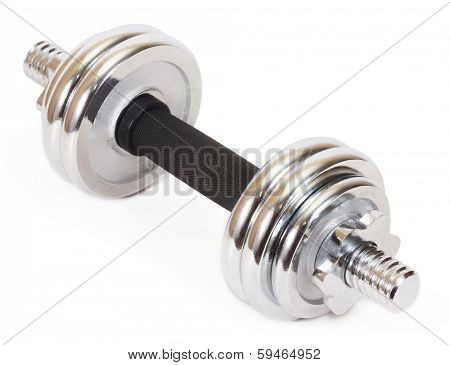 Dumbbell isolated on white background