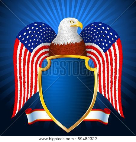 American Eagle Flag Wing Shield