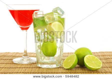 grüne und rote cocktail