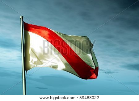 Strasbourg (France) flag waving on the wind