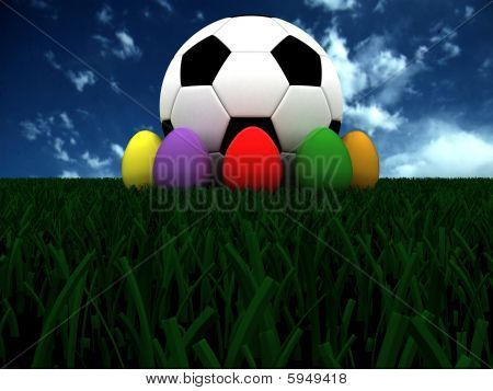 부활절 달걀과 축구