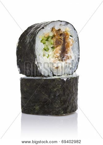 Sushi Roll Isolated On White Background
