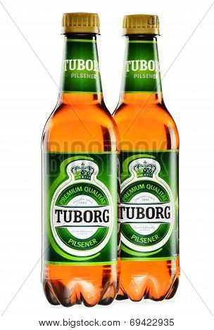 Bottles Of Tuborg Beer Isolated On White