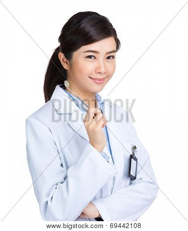 Dentist hold mirror and probe