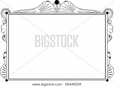Abstract sea theme text/picture frame vector