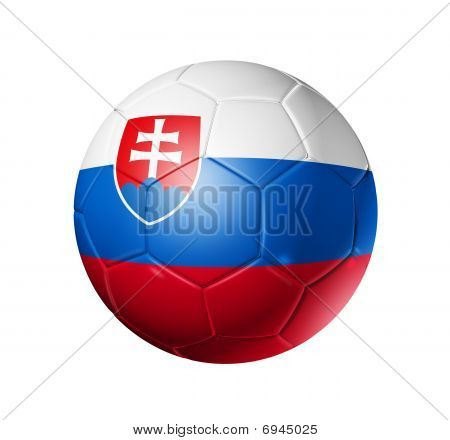 Soccer Football Ball With Slovakia Flag