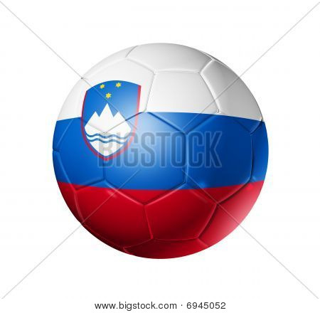 Fodbold fodbold med Slovenien Flag