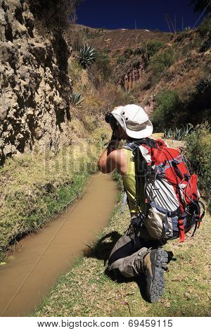 Irrigation system in Cordiliera Negra, Peru, South America