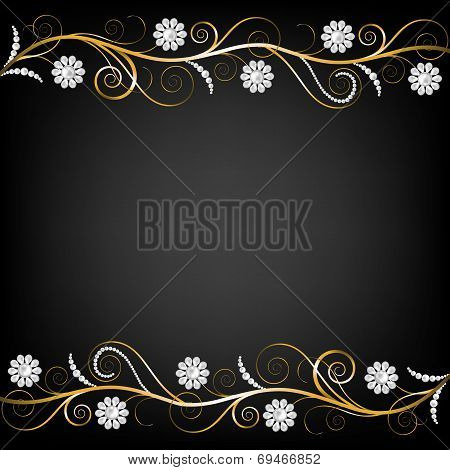 border with pearls